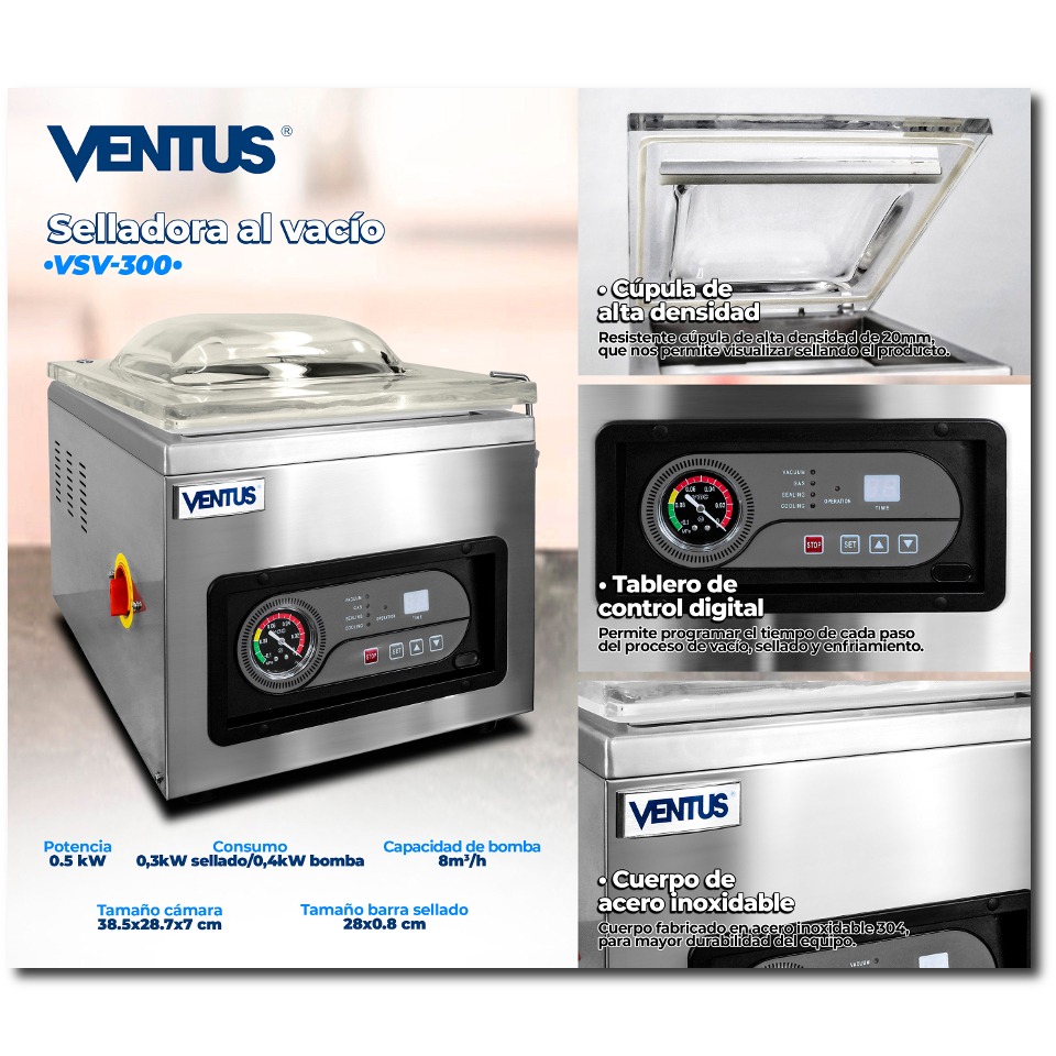 Selladora al vacío Ventus VSV-300: conserva alimentos con calidad - Imiyasato  Equipamientos