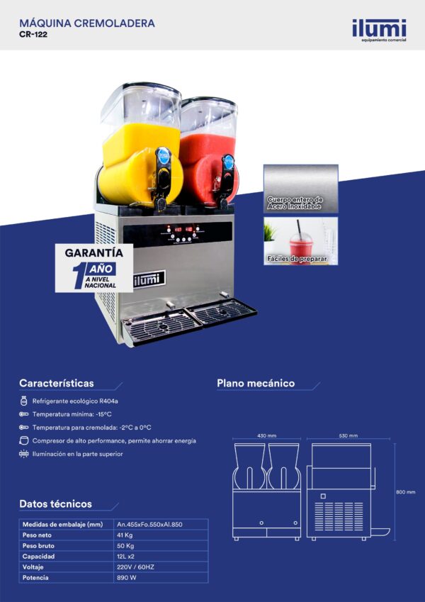 Cremoladera profesional Ilumi CR-122 - La aliada perfecta - Imagen 8