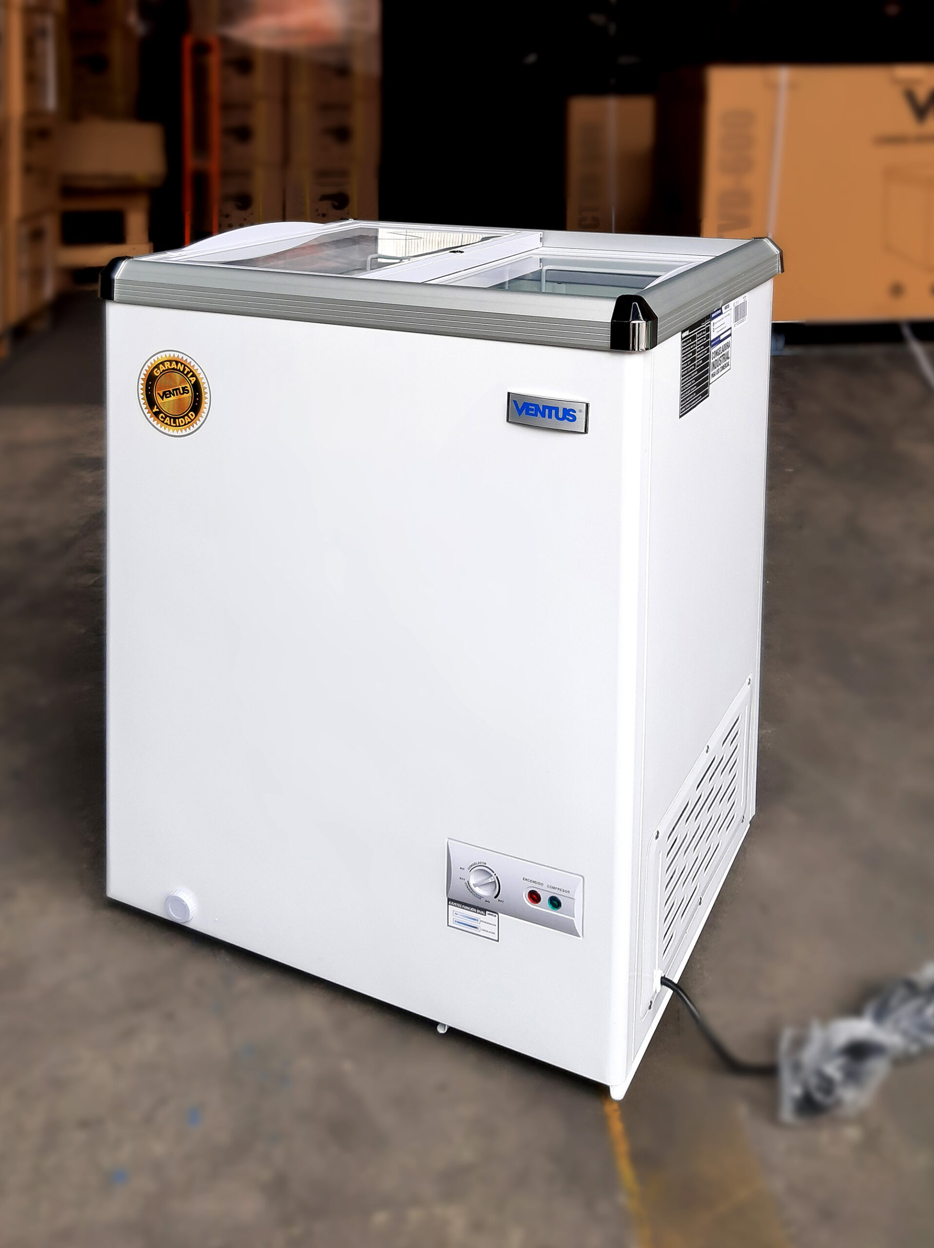 Congeladora dual Ventus CTV-110 en acero prepintado blanco