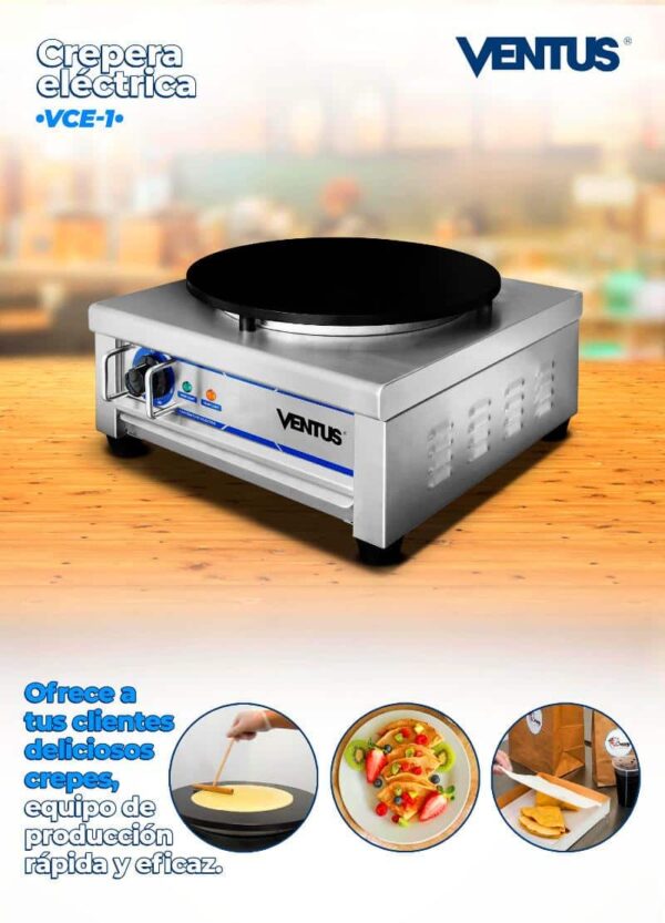Crepera eléctrica Ventus VCE-1: haz crepas deliciosas - Imagen 6