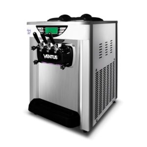 Máquina de helado soft de 30 litros/hora con 3 manijas abatibles, modelo VSP-30S, vista de costado