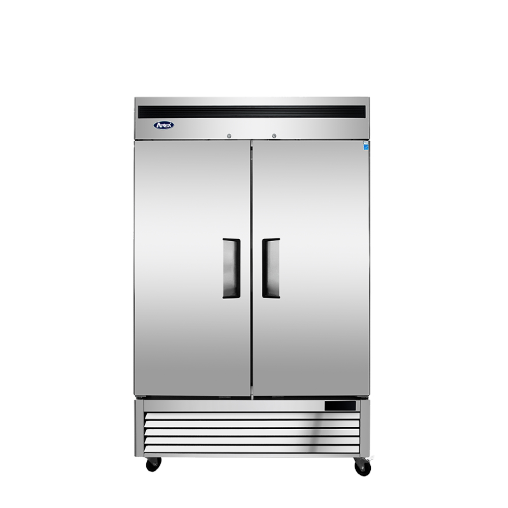 ALT: Refrigerador comercial 2 puertas 1300 litros ATOSA MBF8507GR vista frontal fondo blanco