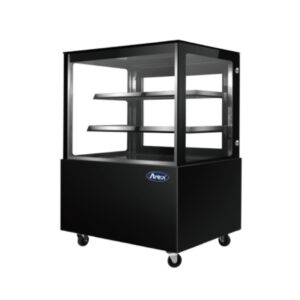 Vitrina refrigerada Atosa WDG096F vacía vista diagonal con fondo blanco