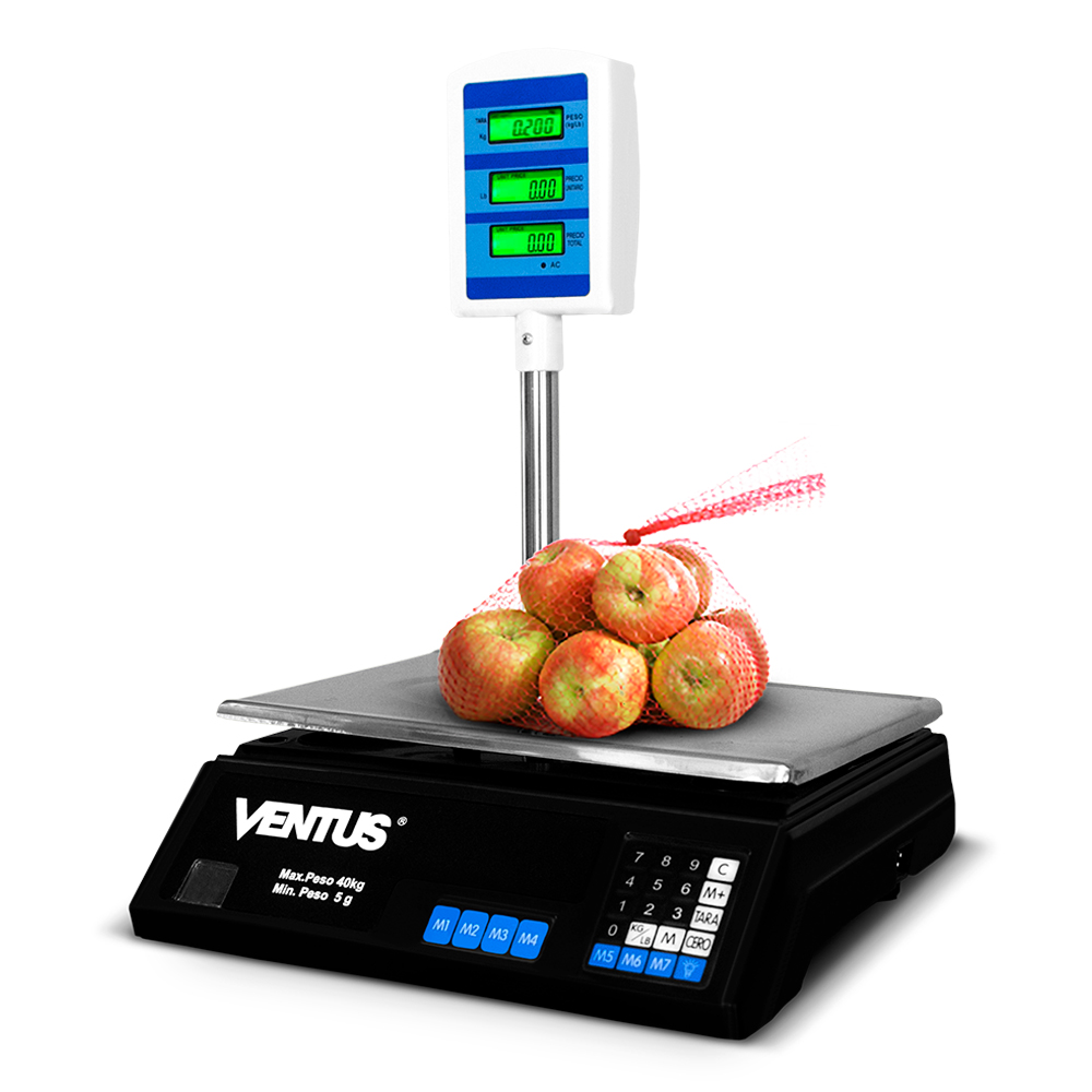 Balanza digital con torre Ventus B-40T vista lateral