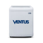 Congeladora de tapa de vidrio curvo Ventus CTV-160C vista frontal