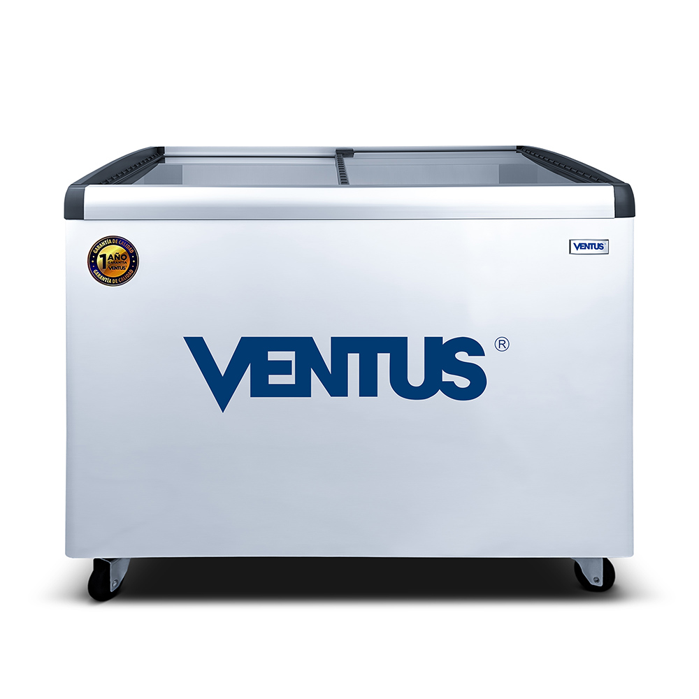 Congeladora de tapa de vidrio Ventus CTV-400I vista frontal