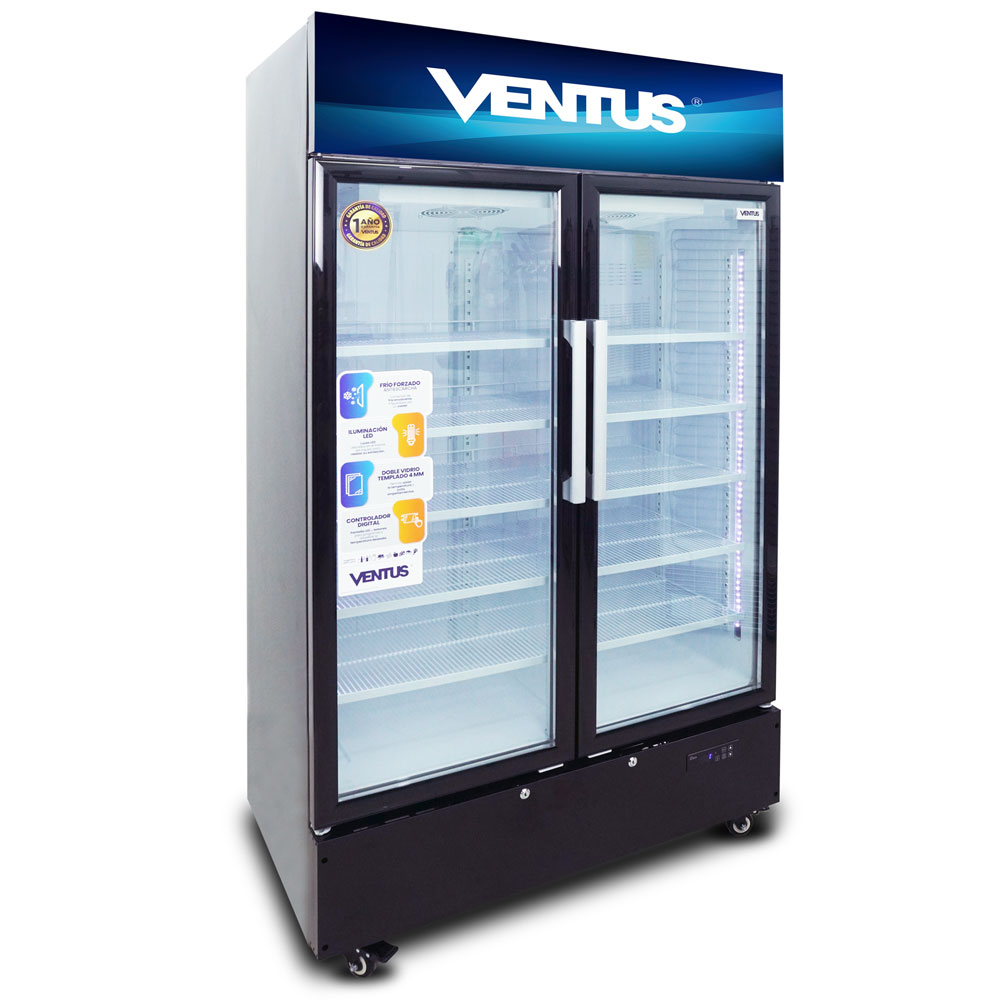 Visicooler de 2 puertas Ventus LG-900TC, diagonal derecha