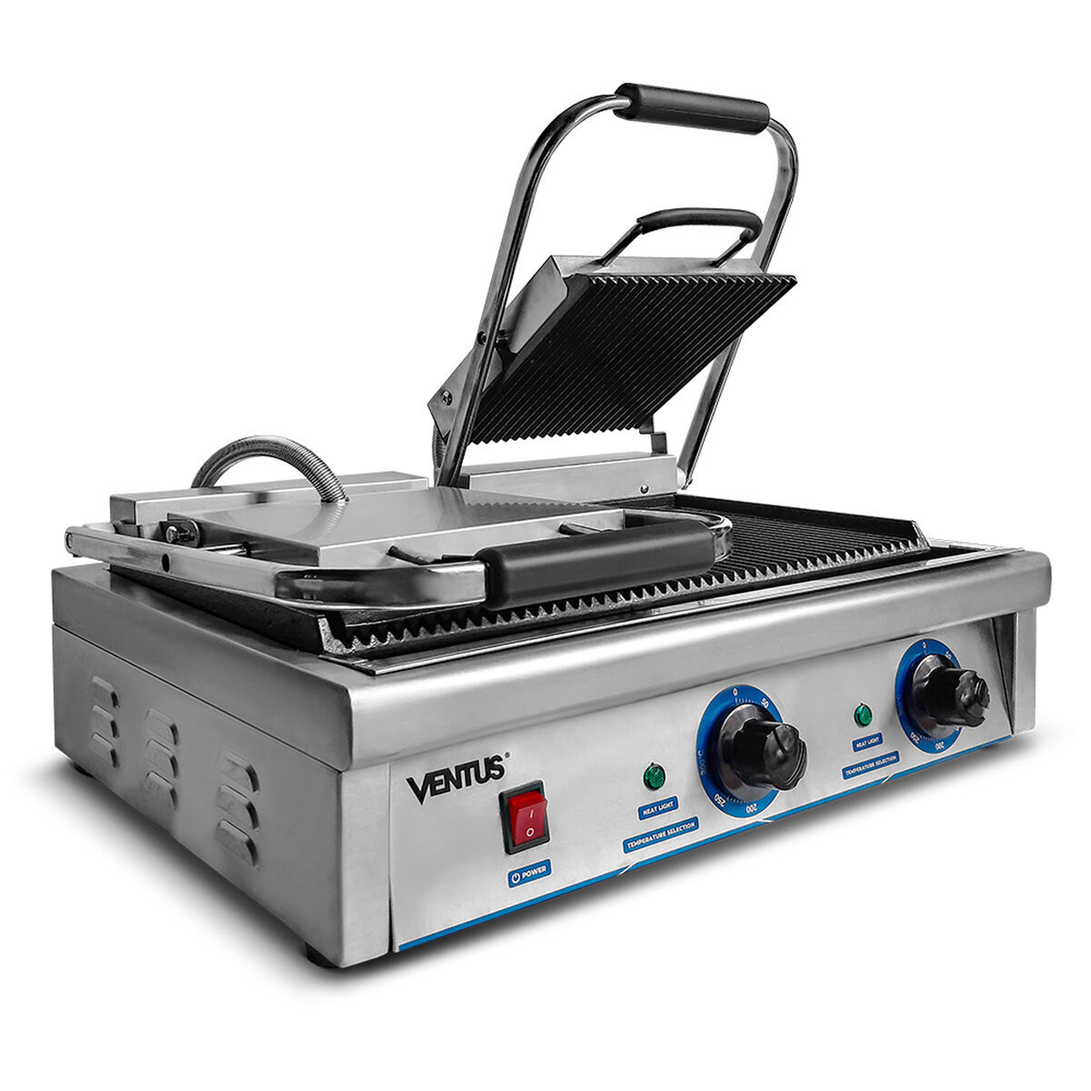 Panini grill doble Ventus en acero inoxidable