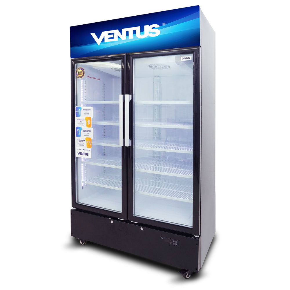 Visicooler de 2 puertas Ventus LG-900TC, diagonal izquierda