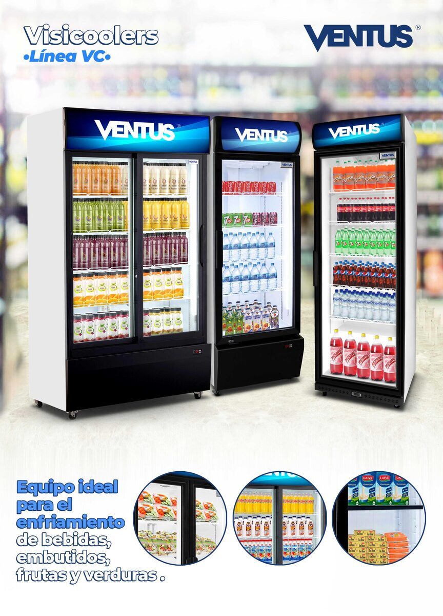 Exhibidor refrigerado para bodegas, minimarkets y cafeterías