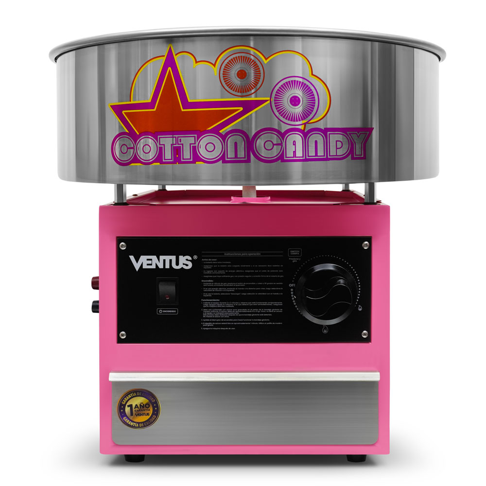 Máquina de Algodón de Azúcar Ventus VAAG-52 a gas con bowl de 52 cm, vista frontal