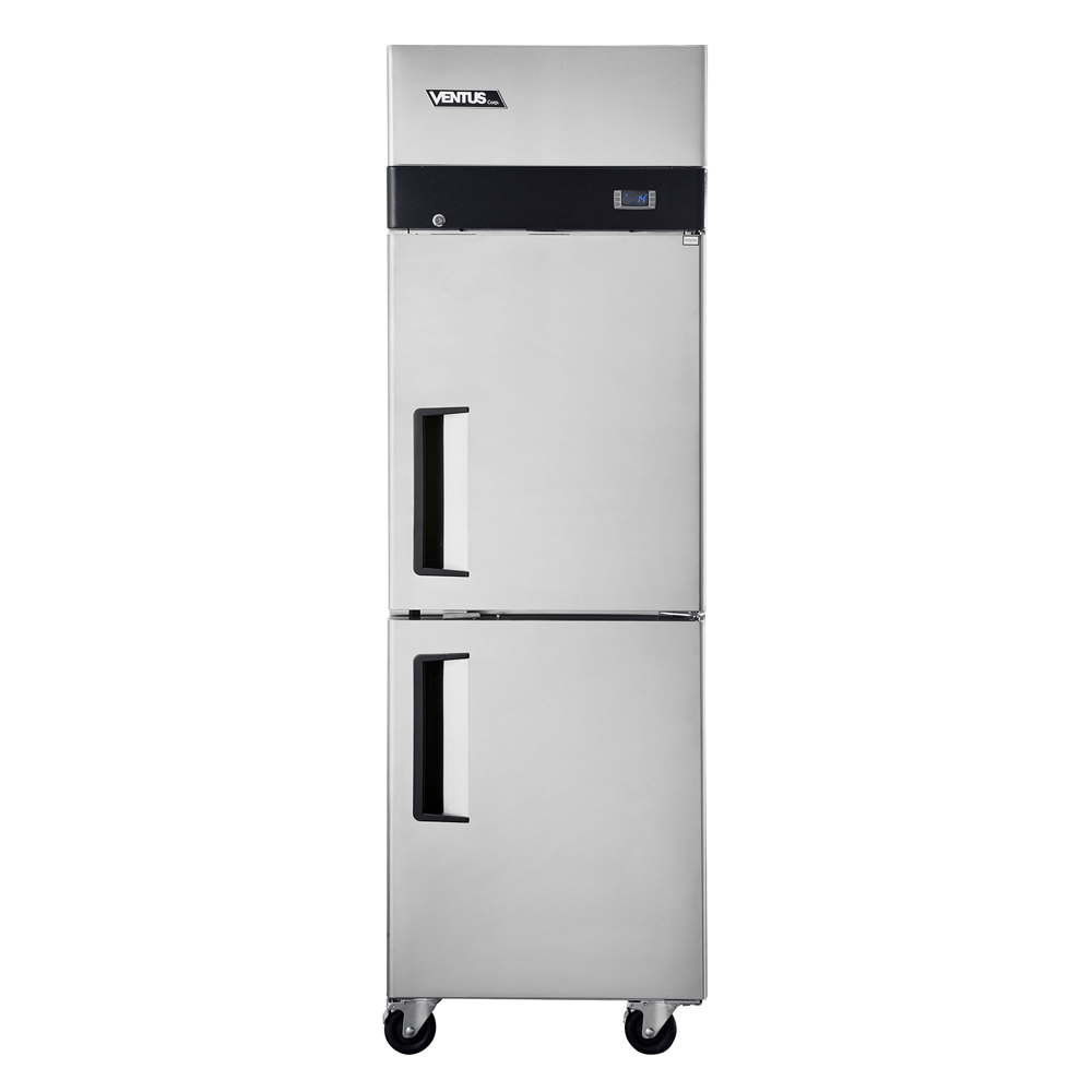 Refrigerador vertical de acero inoxidable Ventus VR2PS-600 vista frontal