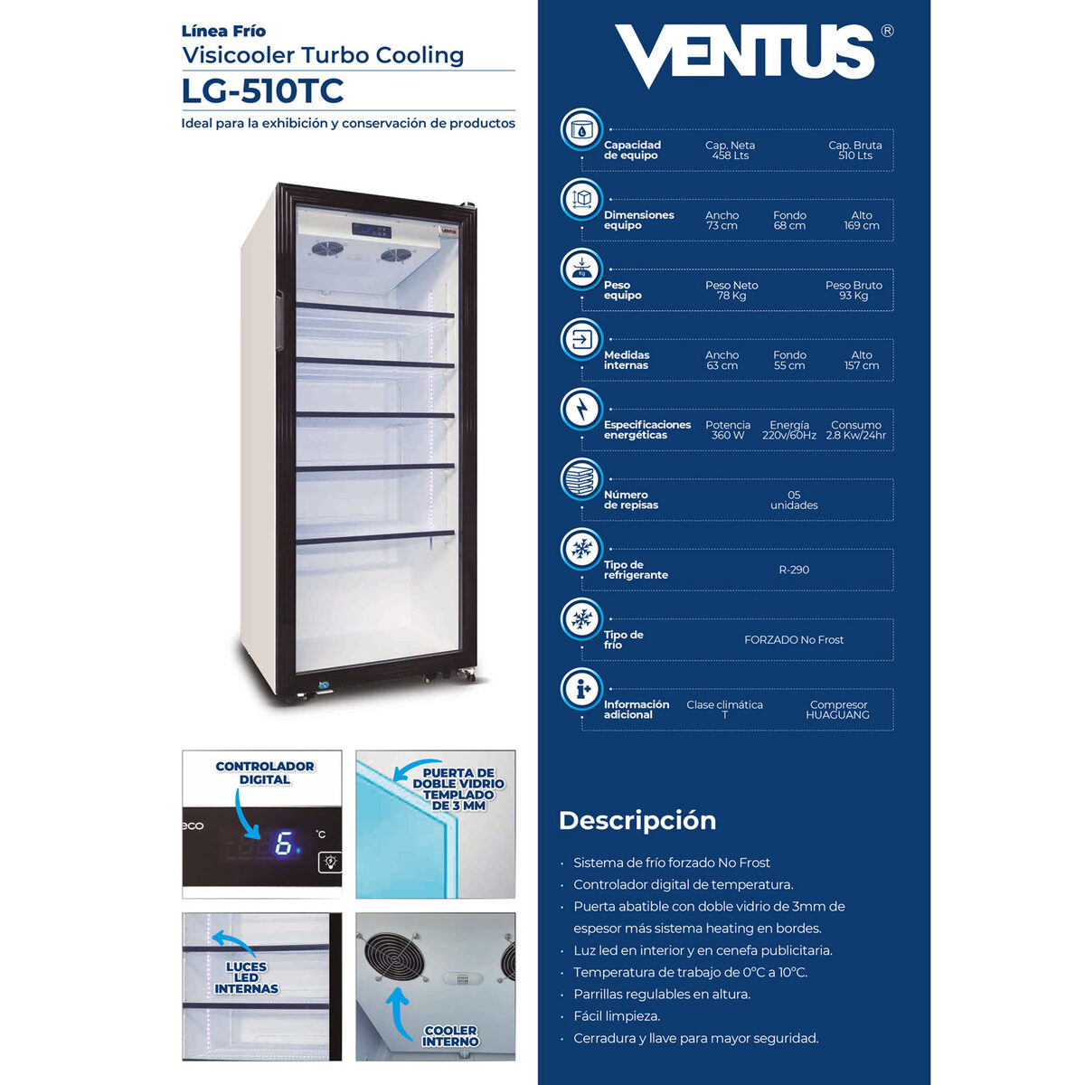 Visicooler Ventus LG-510TC vista frontal