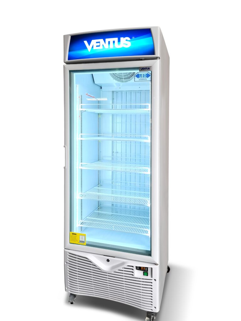 Visicooler Freezer Ventus VCF-480L de triple vidrio y 480 litros, vista frontal
