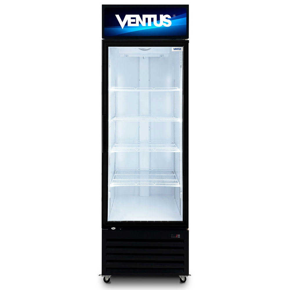 Visicooler Subzero Ventus VCSZ-360L de 1 puerta de doble vidrio templado y 360 litros, vista frontal
