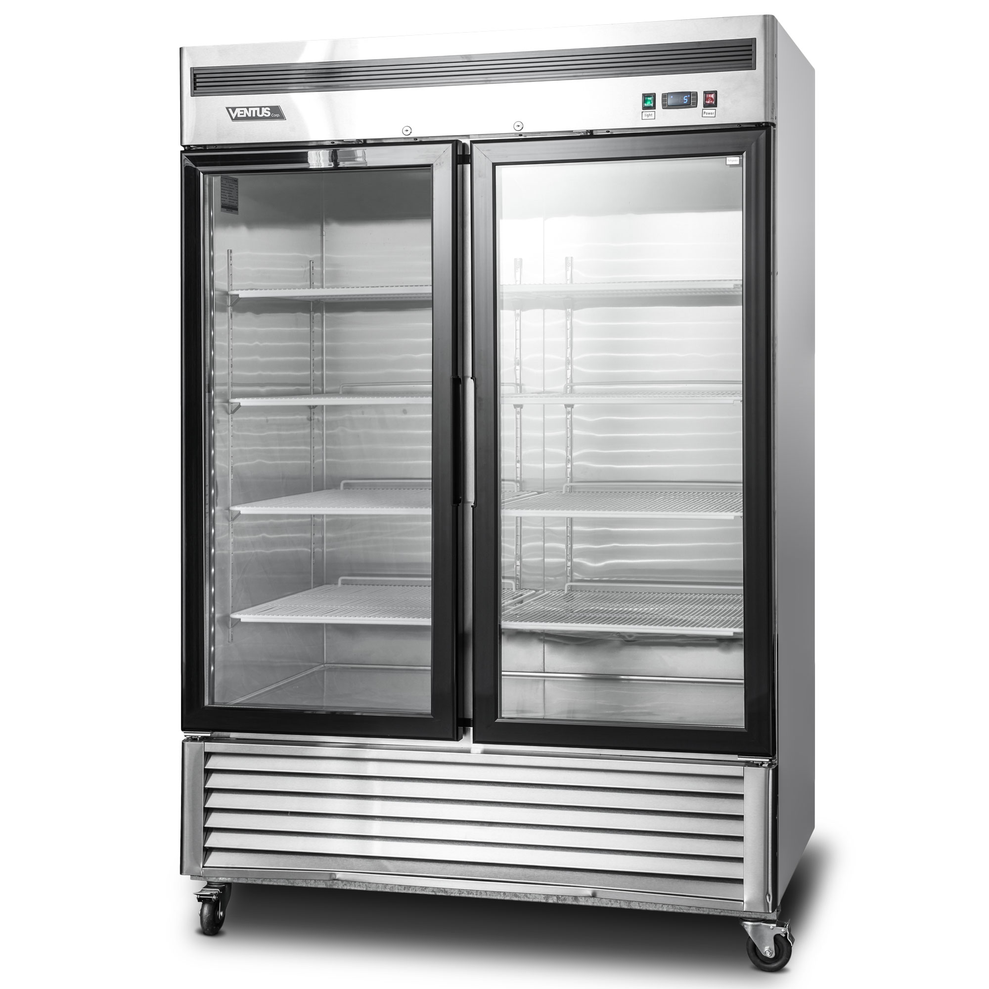 Freezer exhibidor de vidrio templado, diagonal izquierda