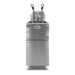 Freidora a Gas Ventus VFP-18L2 de pedestal con 2 canastillas y 18 litros, vista frontal