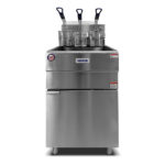 Freidora a Gas Ventus VFP-37L3 de pedestal con 3 canastillas y 37 litros, vista frontal