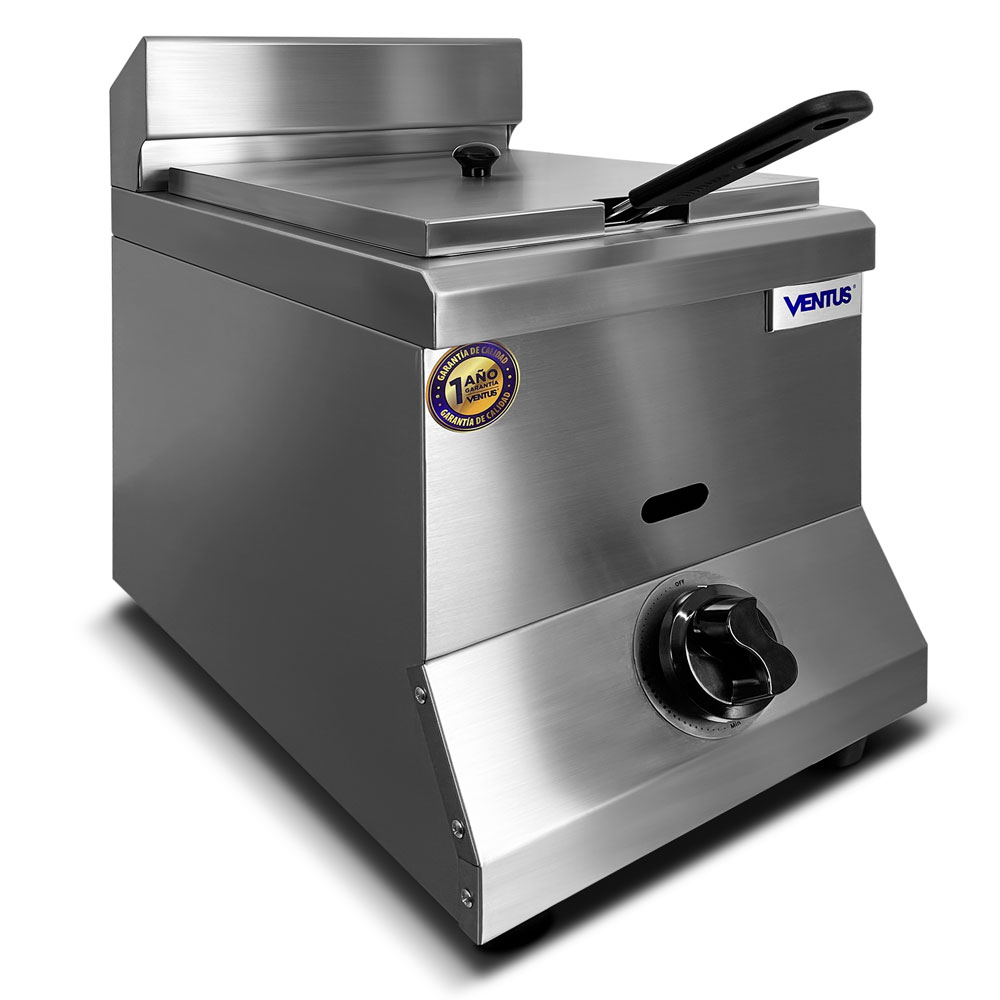 Freidora a Gas Ventus VFSG-071 Sobremesa 8.5 L Acero Inoxidable vista frontal
