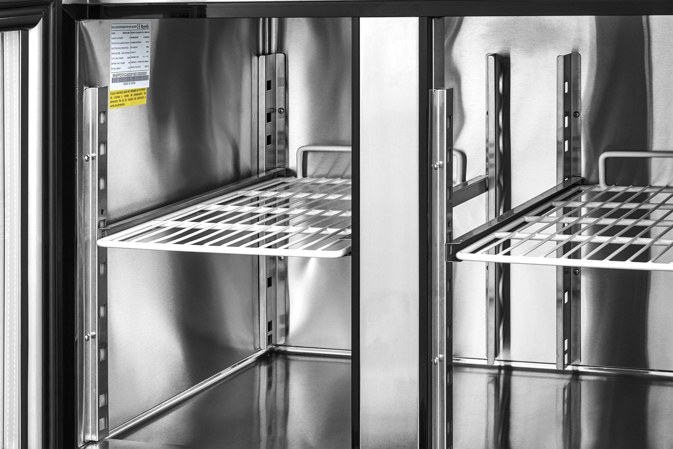 Mesón refrigerado acerado Ventus para exhibición