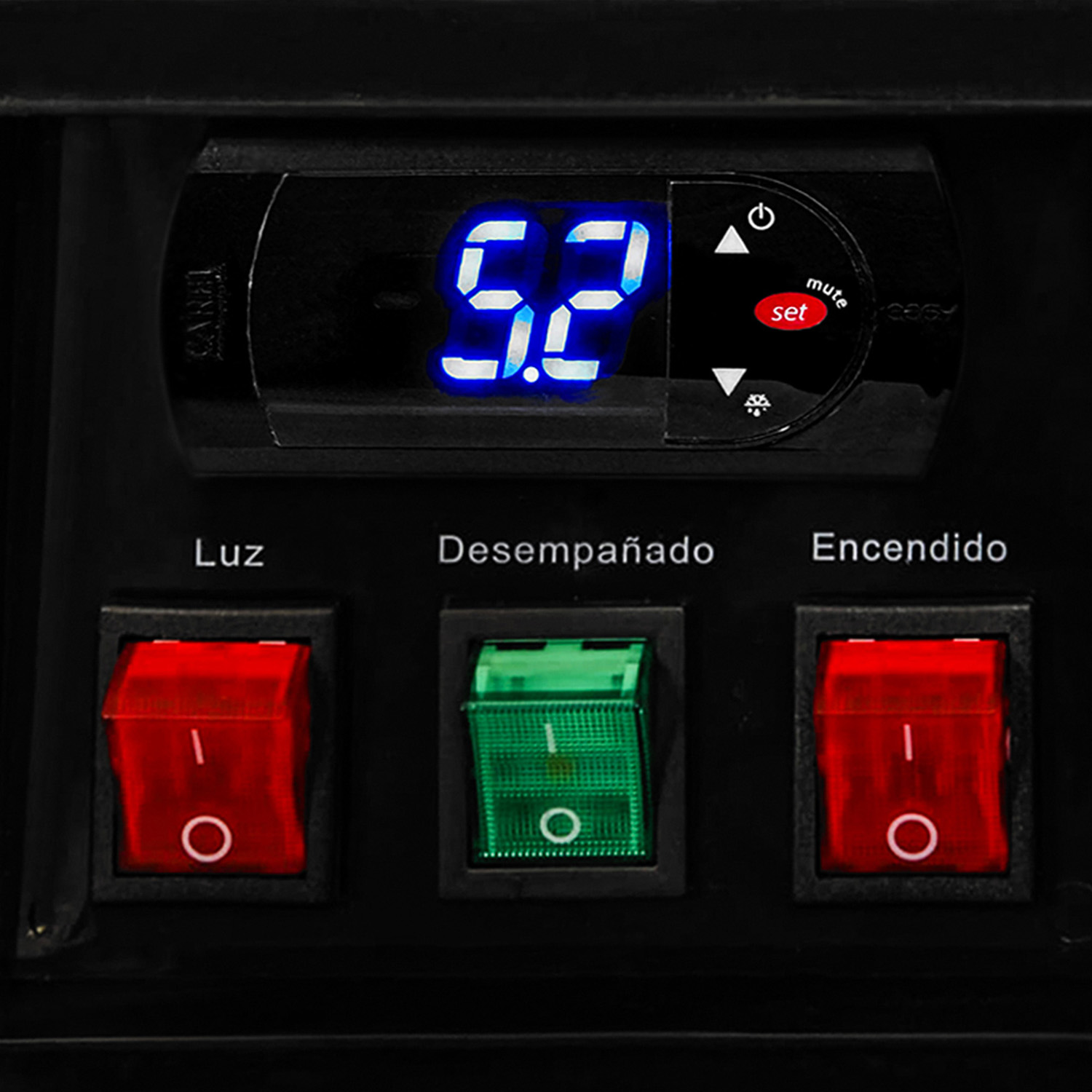 Vitrina pastelera Ventus VP-1500C panel de control digital