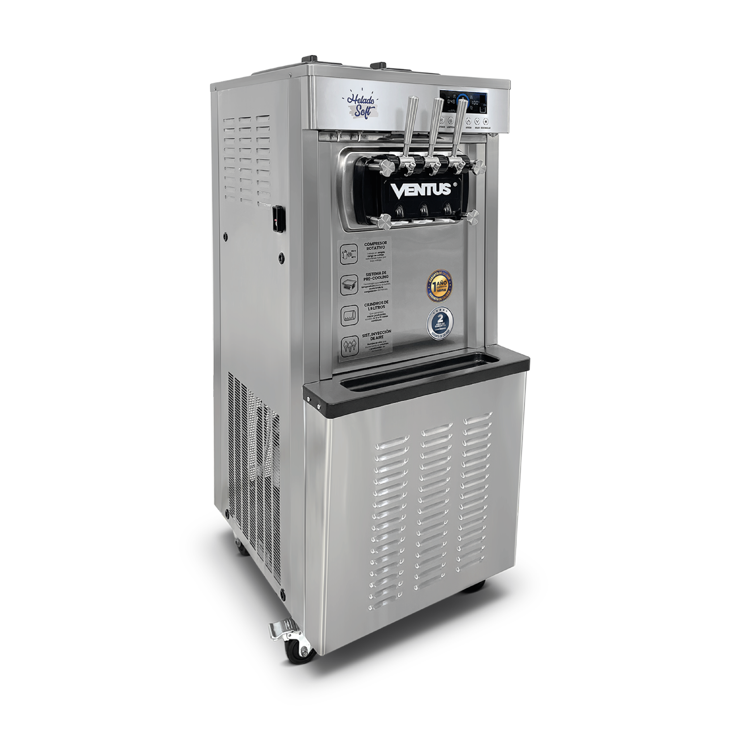 Máquina de Helado Soft Ventus VSP-25 FLEX vista de lado