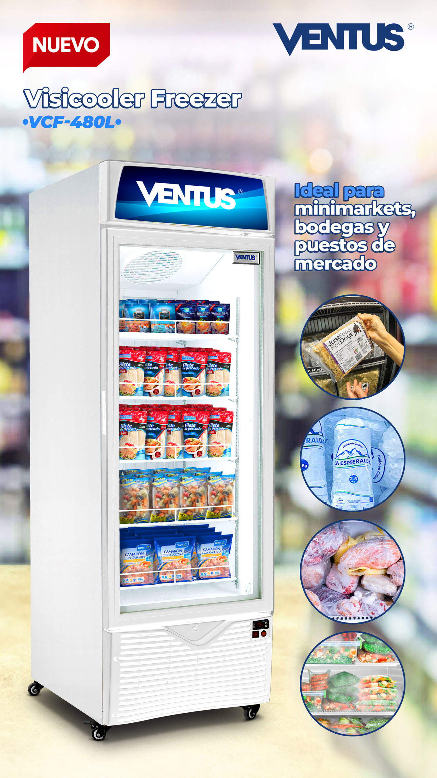 Puerta abatible de triple vidrio con sistema anti escarcha