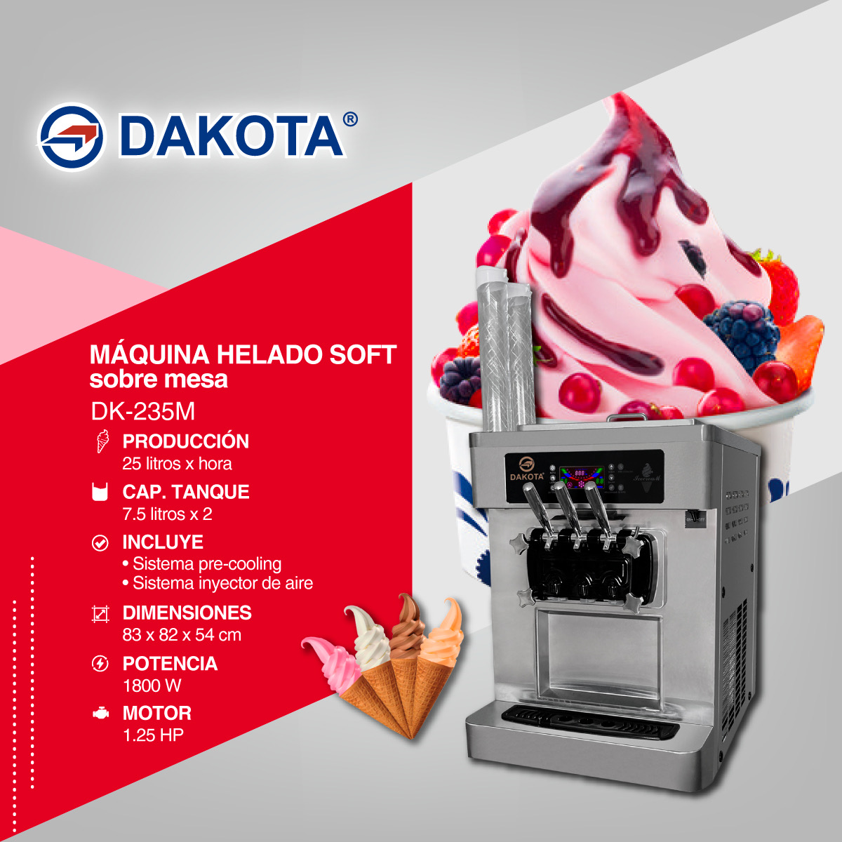 Ficha informativa Dakota DK-235M