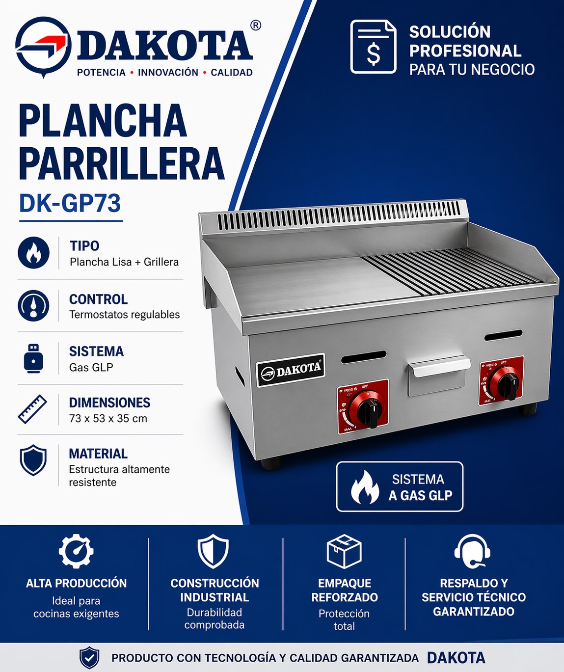 Ficha informativa Dakota DK-GP73