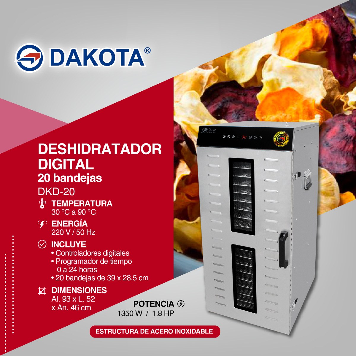 Ficha informativa Dakota DKD-20