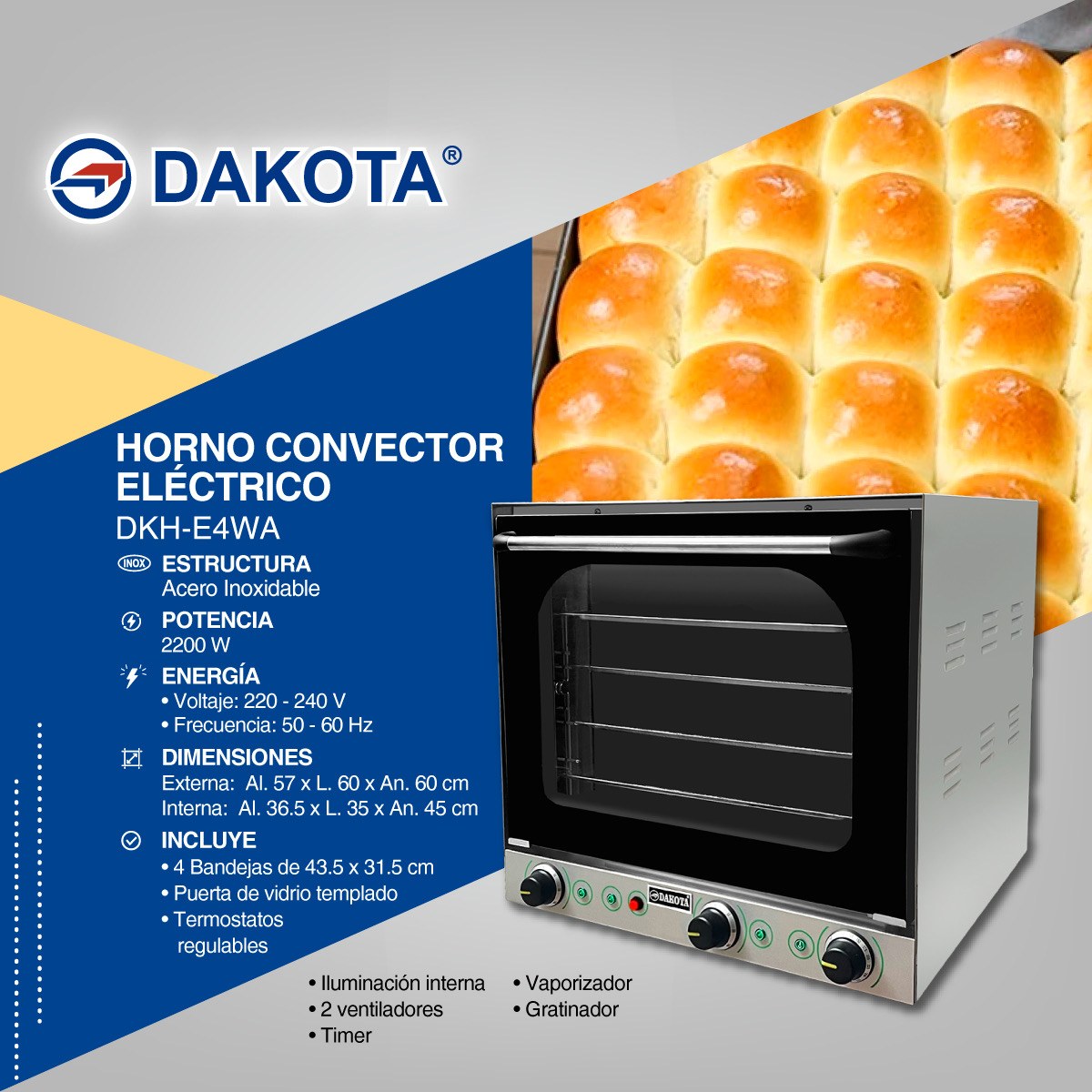 Ficha informativa Dakota DKH-E4WA