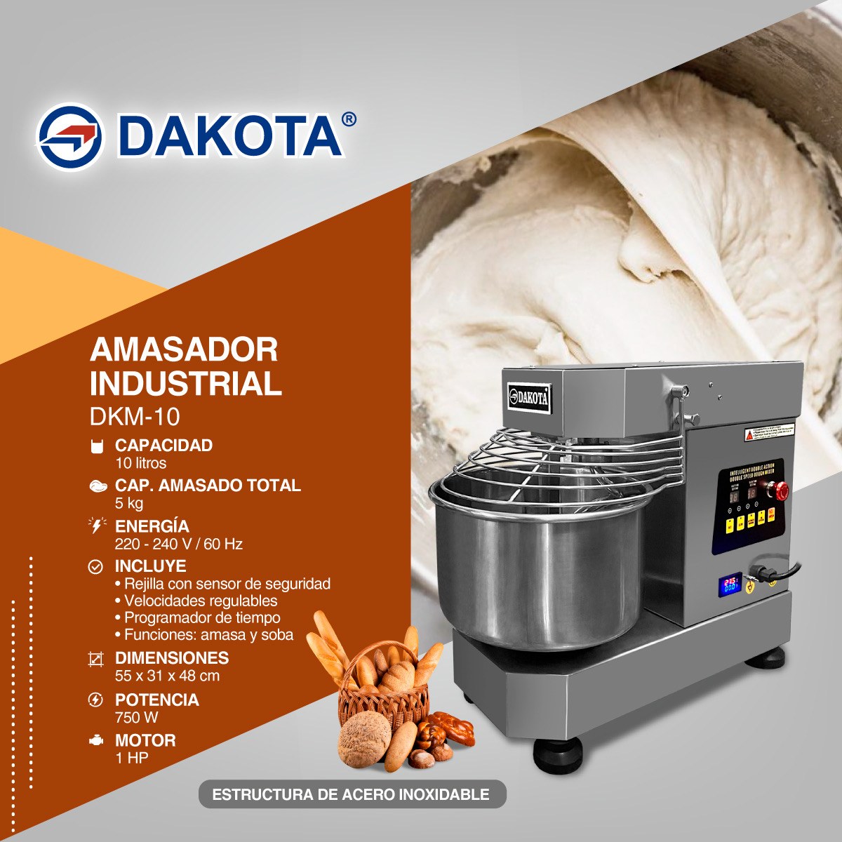 Ficha informativa Dakota DKM-10