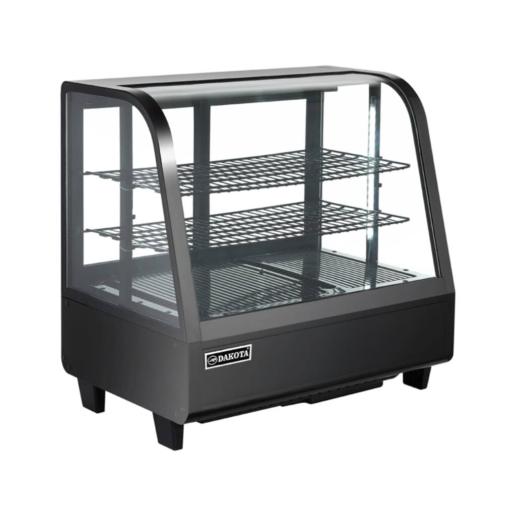 Vitrina refrigerada sobre mesa Dakota DKV-100MC de vidrio curvo templado