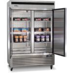 Congeladora vertical Ilumi AF-14002FC 1400 L armario frigorifico de acero inoxidable