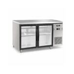 Mesa refrigerada Ilumi MG-2GD-S con fondo blanco