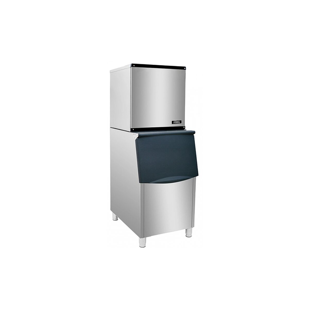 Máquina de hielo Ilumi MH-150 de acero inoxidable con su depósito