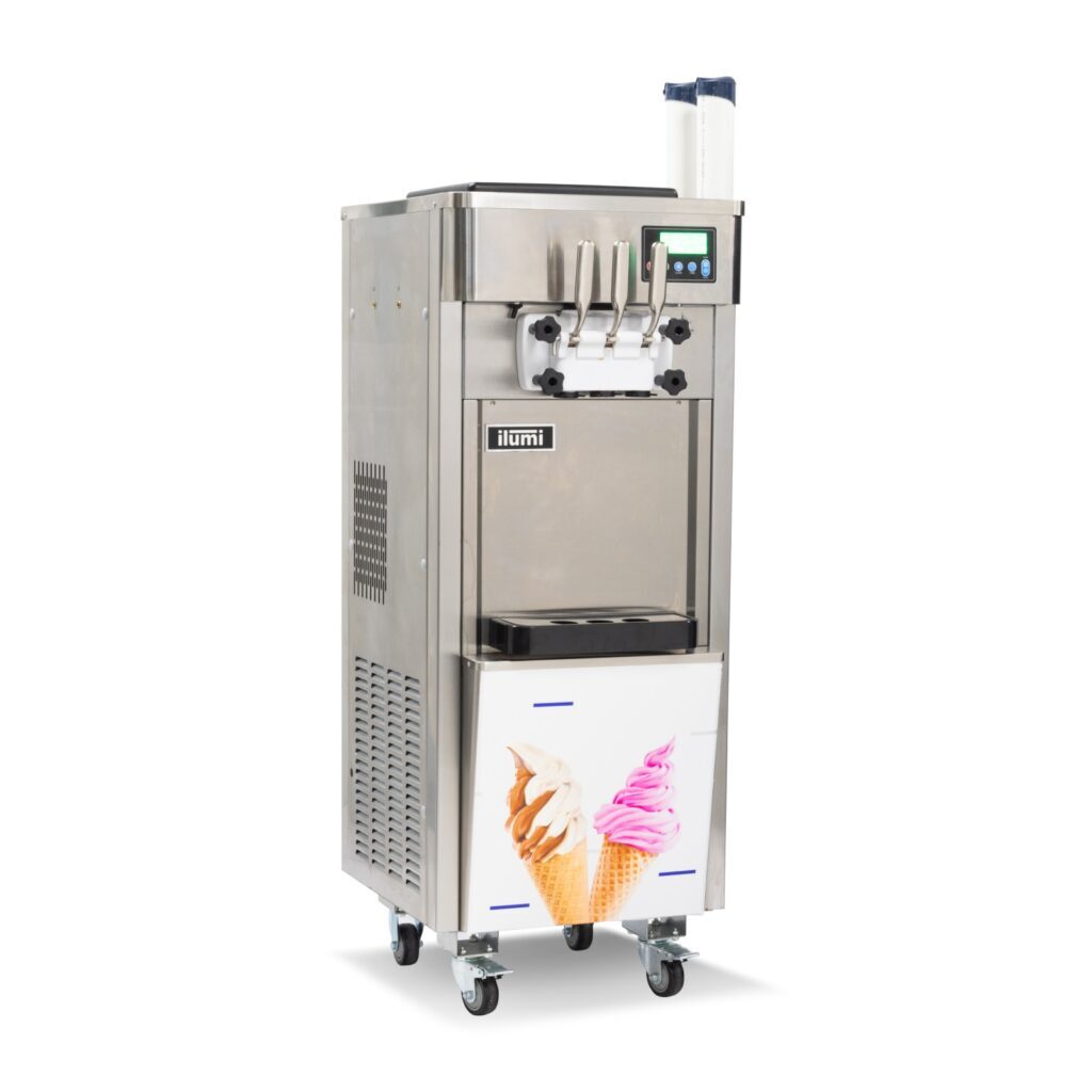 Maquina de helado soft Ilumi MHS-25 25 L de acero inoxidable