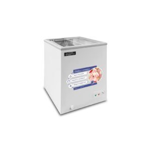 Congeladora con tapa de vidrio TF-1100 Ilumi de 110 litros, vista frontal
