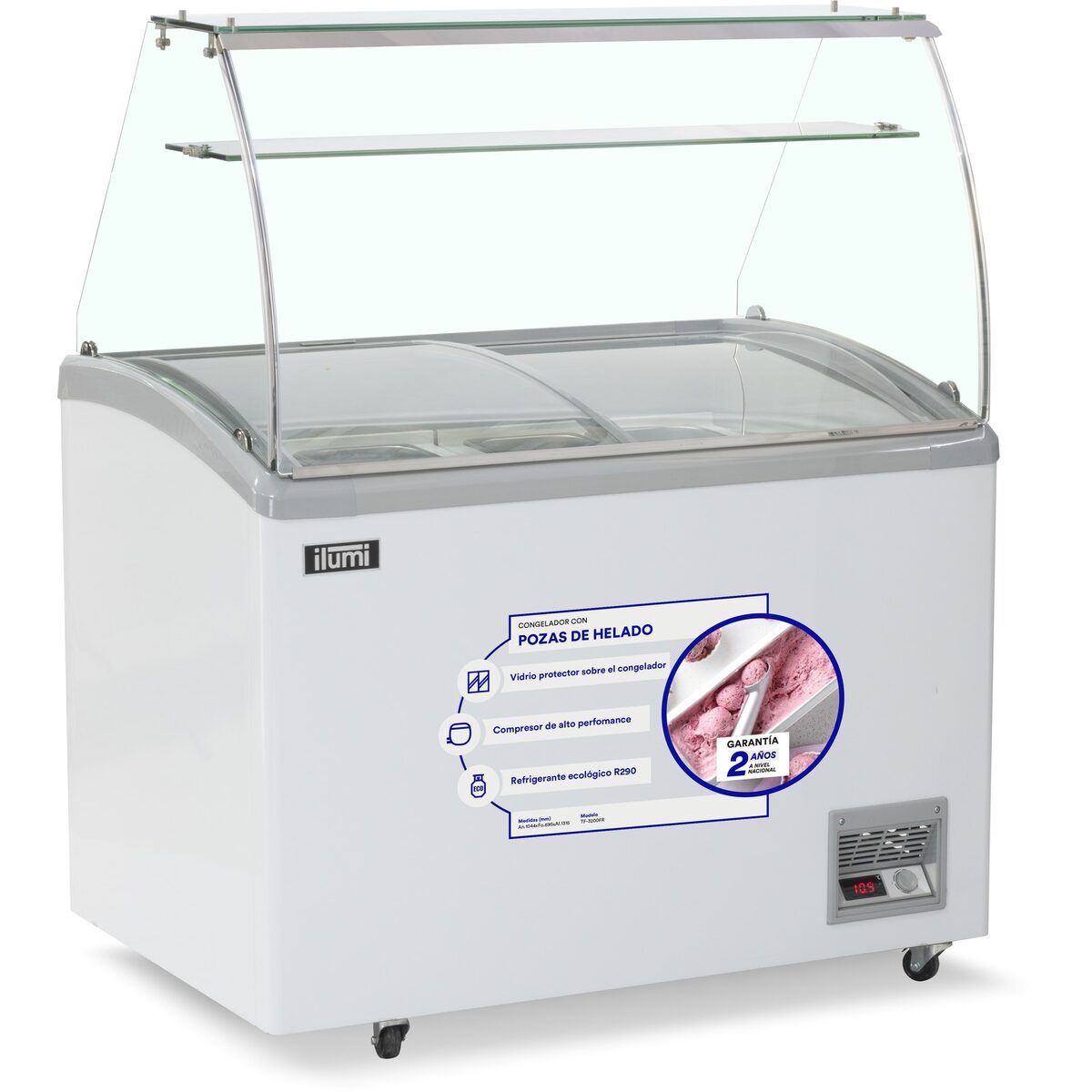 Vista adicional del equipo Ilumi TF-3200TG