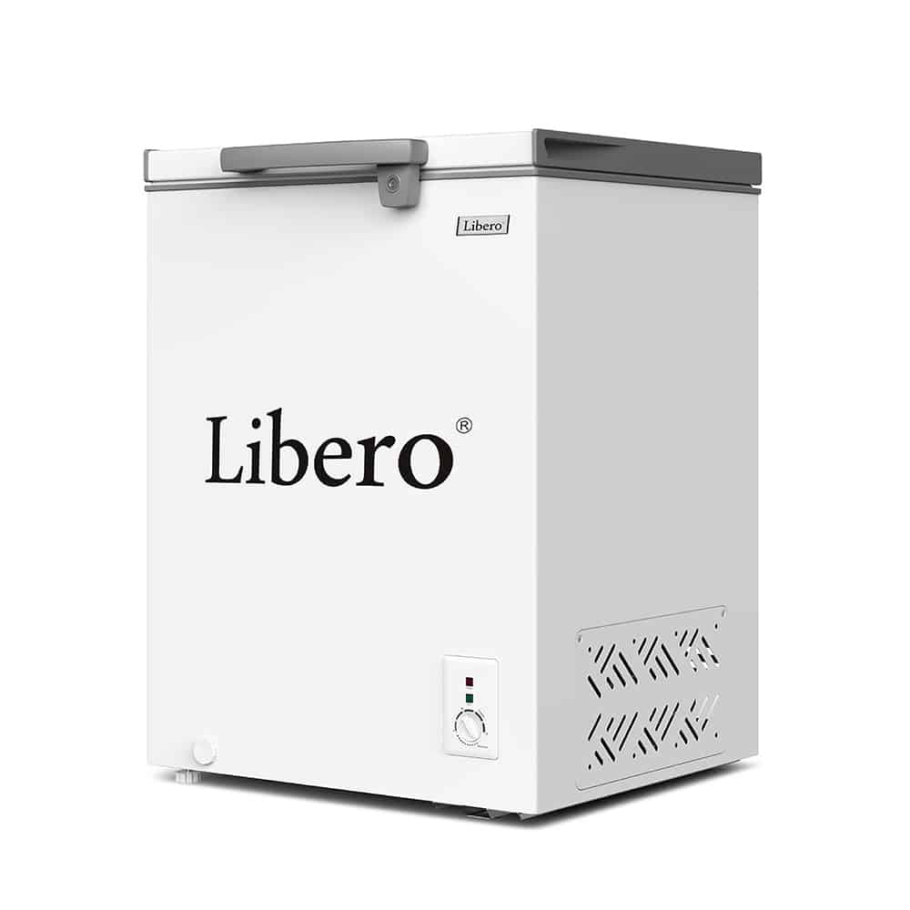 congeladora horizontal Libero LFH-151V sobre fondo blanco