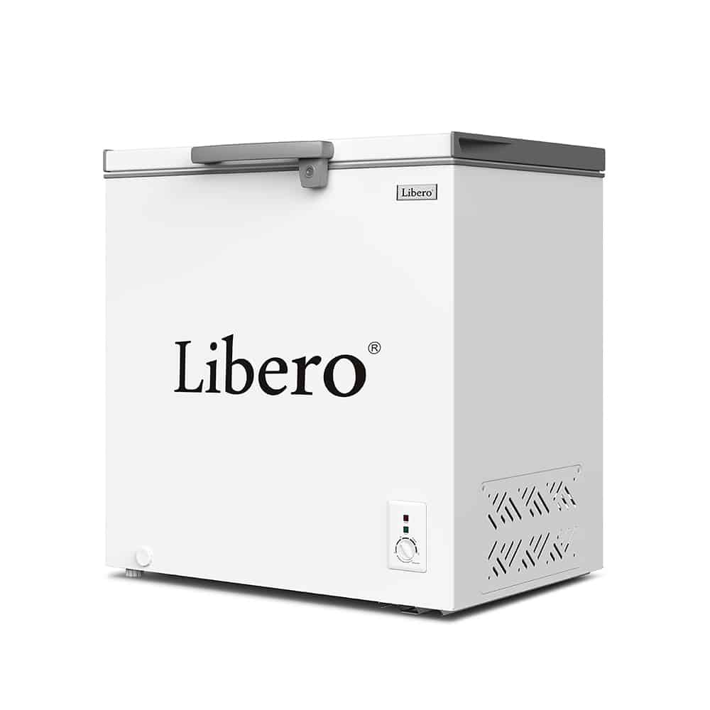 congeladora horizontal Libero LFH-201V sobre fondo blanco
