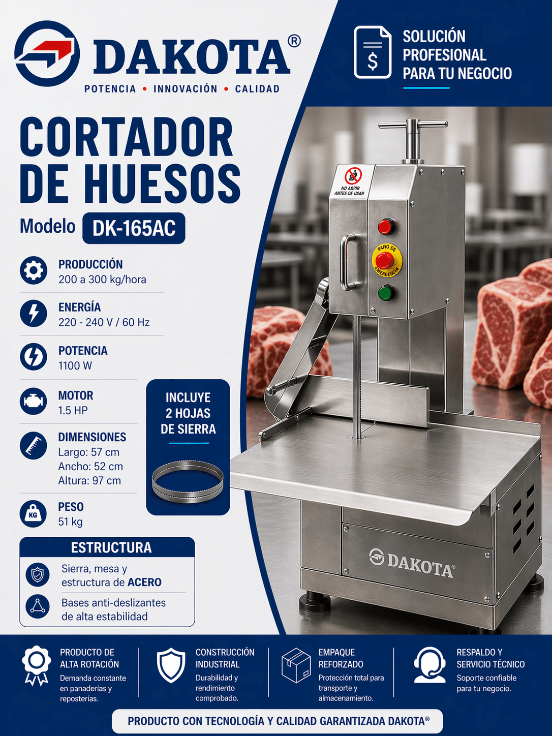 Dakota DK-165AC detalle visible del producto
