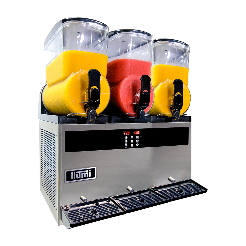 máquina cremoladera Ilumi CR-123 de tres tolvas y 36 L