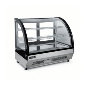 Vitrina refrigerada Ilumi VRD-75CT de 100 L con frente de doble vidrio curvo templado