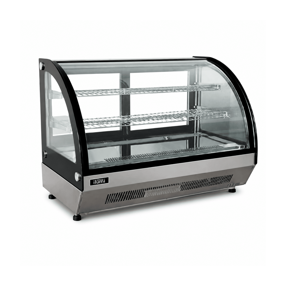 Vitrina refrigerada Ilumi VRD-90CT de 125 L con doble vidrio templado curvo