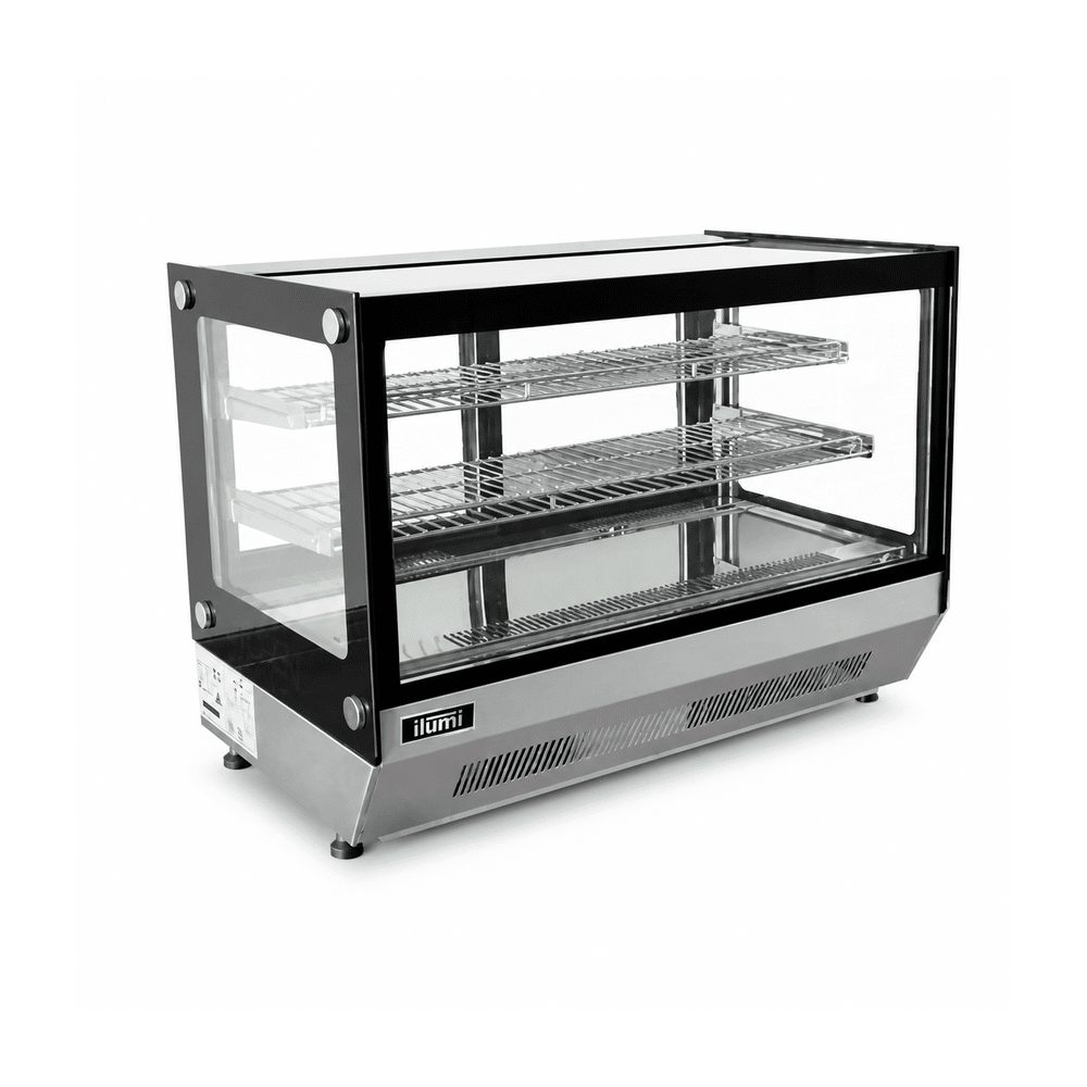 vitrina refrigerada Ilumi VRF-90CT de 160 L con vidrio recto