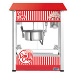 Máquina de Pop Corn Ventus VMPC-8 eléctrica de 8 onzas en acero inoxidable, vista frontal